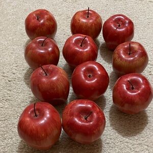 Faux Fake Fruit Apples Bowl Filler Set of 11